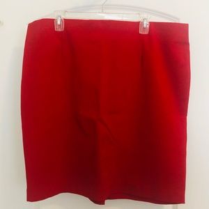 J Jill Red Ponte Knit Skirt Size 2X